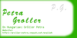 petra groller business card