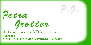 petra groller business card